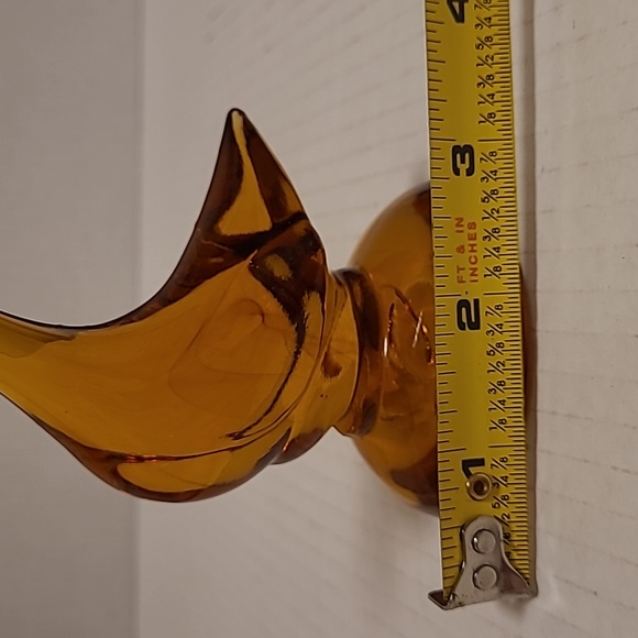 Vintage Amber Art Glass Duck - Picture 13 of 16